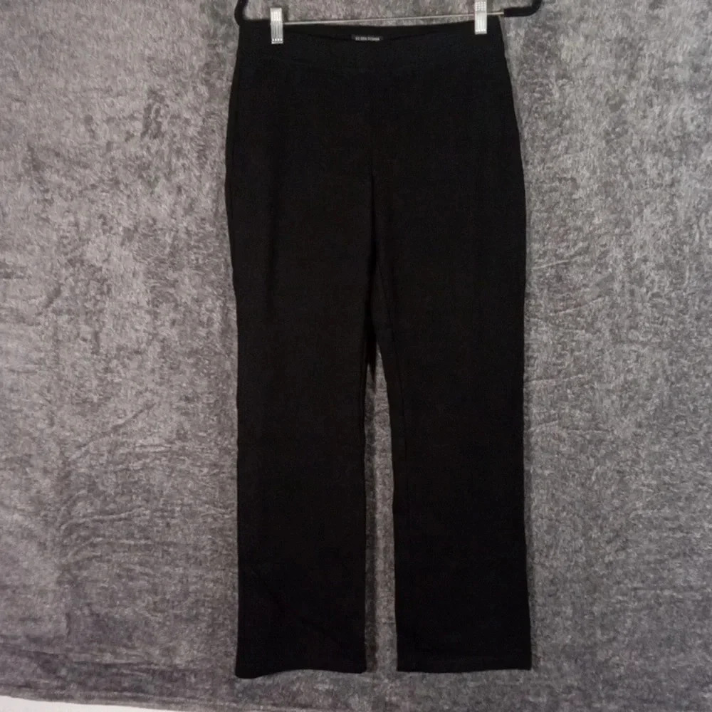 Eileen Fisher Black pullup yoga trousers pants size small women